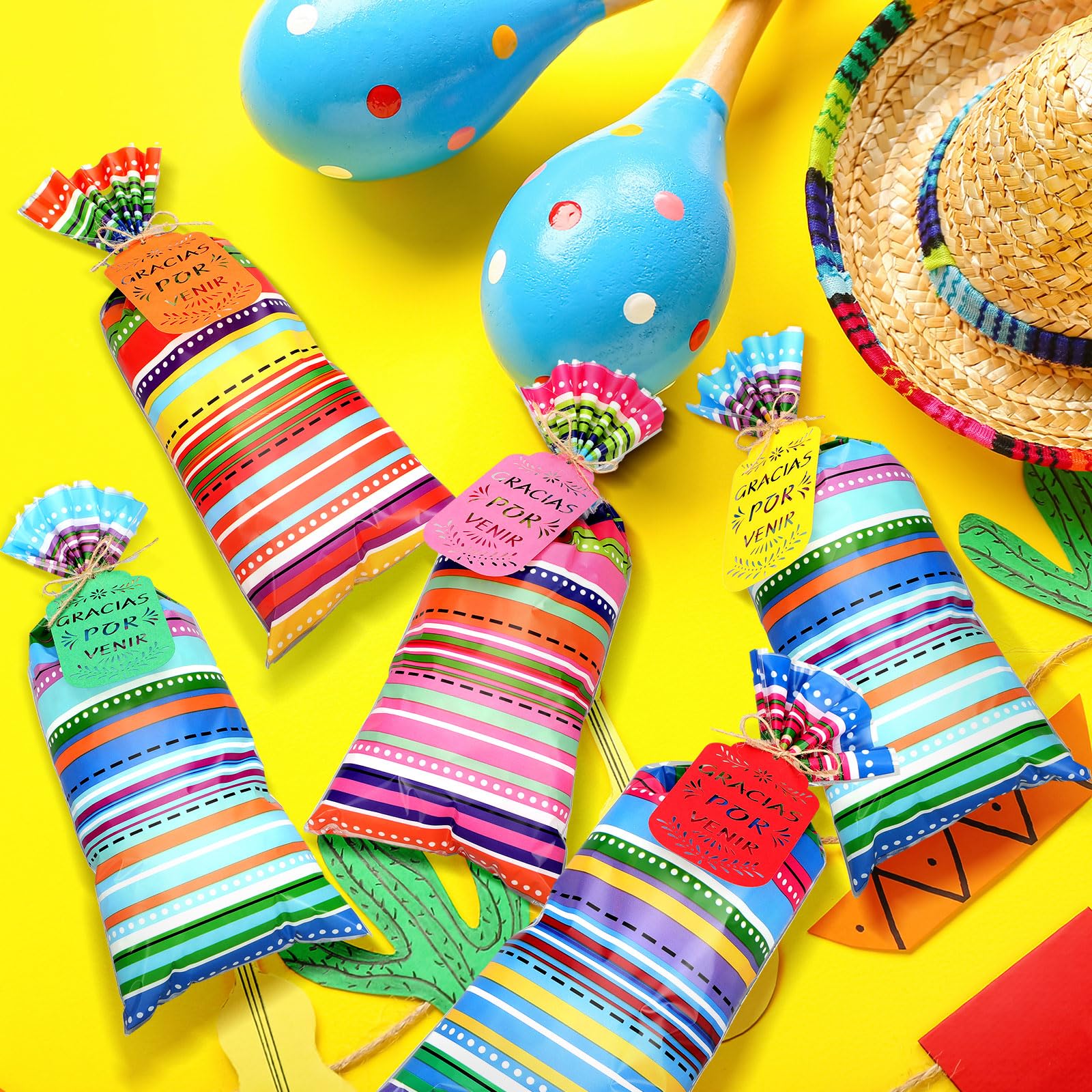 Amazon.com: AmazingSpark 60 Set Colorful Goodie Gift Sacks Mexican