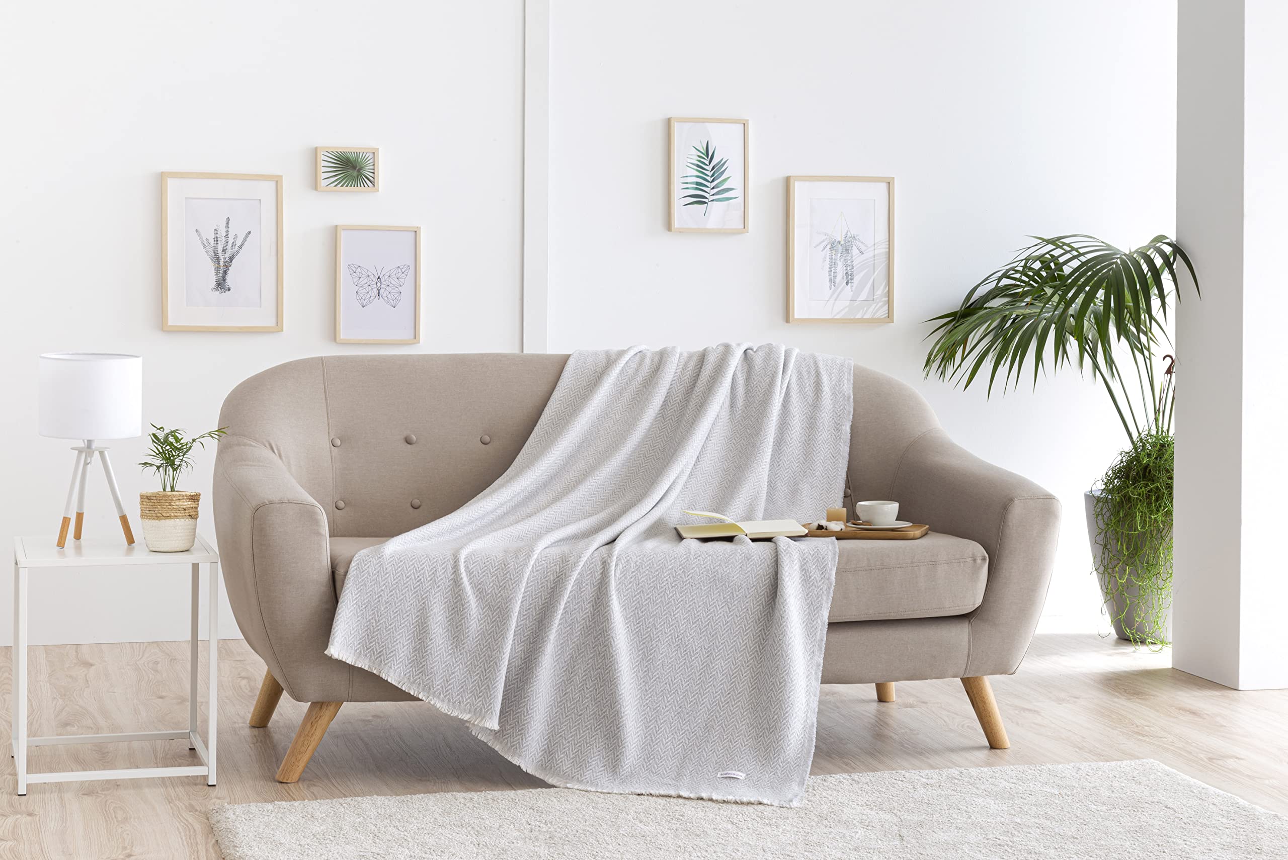 Todocama - Coperta in cotone extra morbido, quattro stagioni, copriletto multiuso, plaid per letto, coperta in pile, copriletto, copriletto, copriletto, copriletto. PRCMAMSGRCL120X180, (120 x 180 cm,