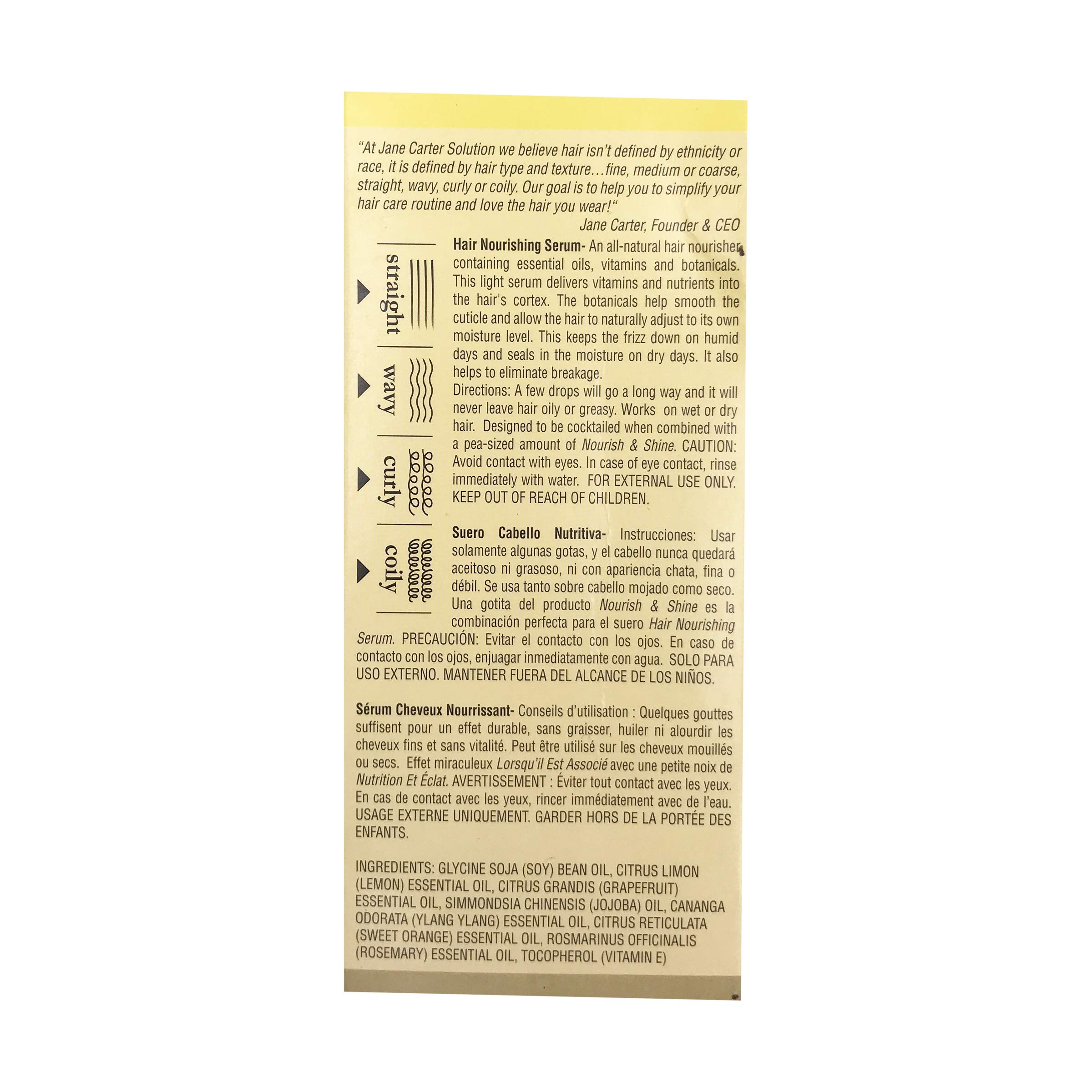 JANE CARTER SOLUTION Hair Nourishing Serum, 1 OZ