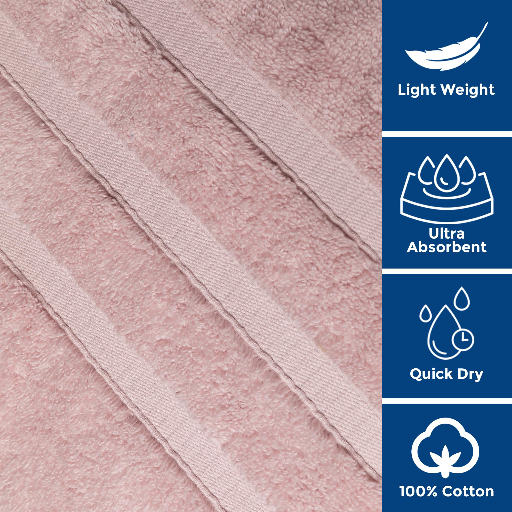 Towelogy® 8 x Cotton Face Cloths, Blackhead Remover, Makeup Cleanser & Spa Steam Towel - Image 3