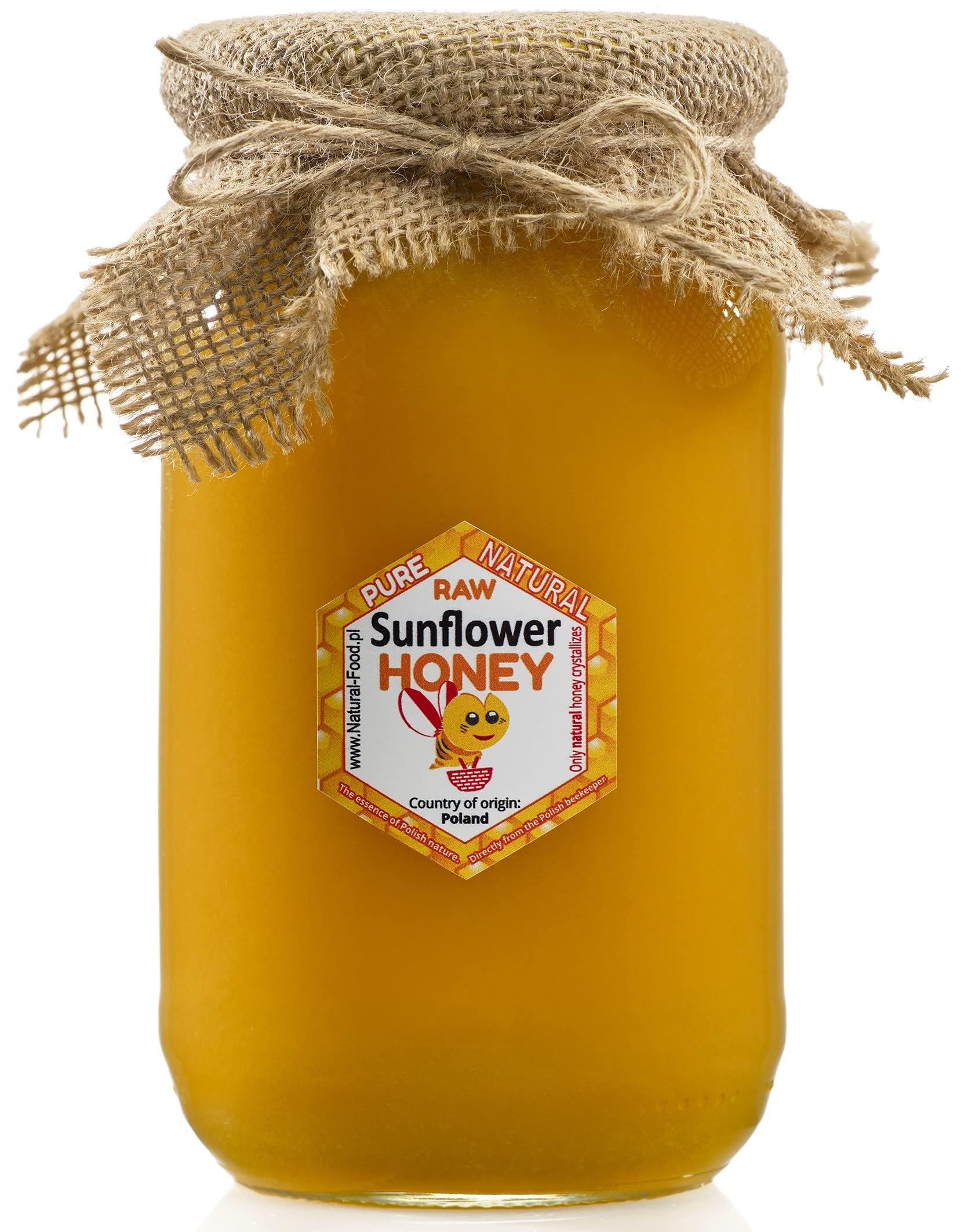 RAW HONEY direct from beekeepers in Poland | 22KG | SUNFLOWER HONEY | Raw, natural, very healthy, with no additives. Unfiltered, not spun or heated | Made by bees