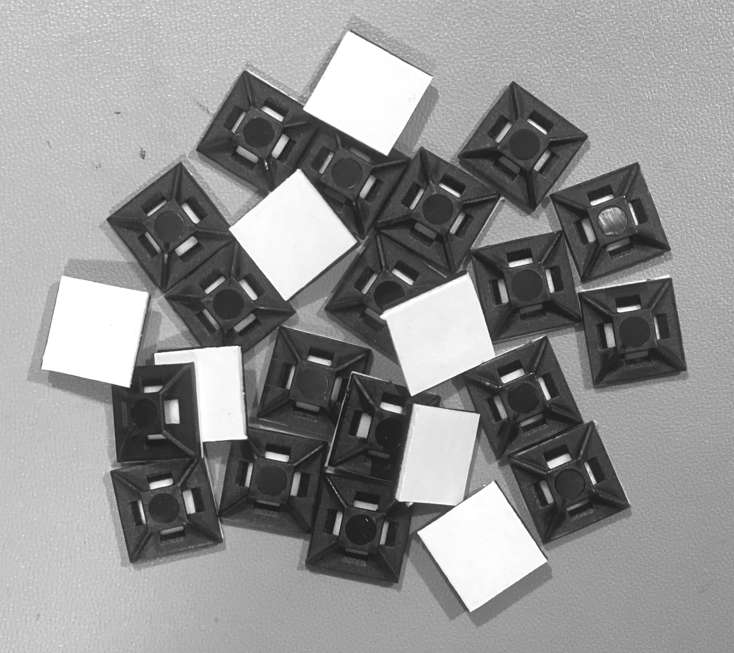 Terf White Terf® 50 Pcs Black Self Adhesive Cable Ties Bases 13Mm X 13Mm (0.51'') Premium Nylon Self Adhesive Cable Ties Fixing Mounts For Home Office Garden Garage Workshop Diy Use