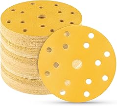 STEBRUAM 50pcs 150mm Sanding Discs,120 Grit 6 inch 15 Holes Hook and Loop Sanding Pads for Random Orbital Sander Pads and All Oscillating Tools