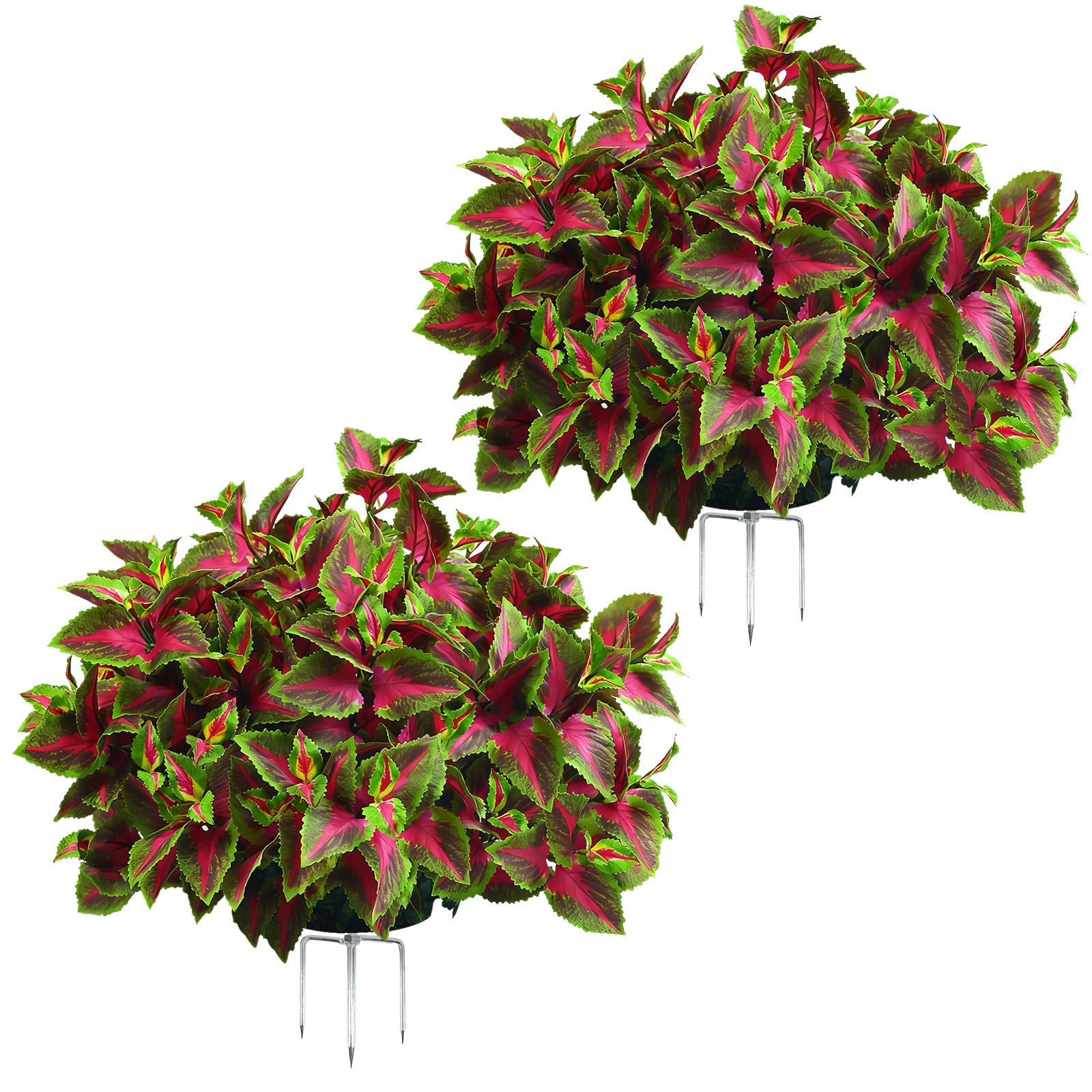 Photo 1 of QIANYUN 17” Artificial Boxwood Style Topiary Ball – Colorful Faux Foliage Bush, UV Resistant Pre-Assembled Outdoor Plant for Front Door, Garden & Patio Decor