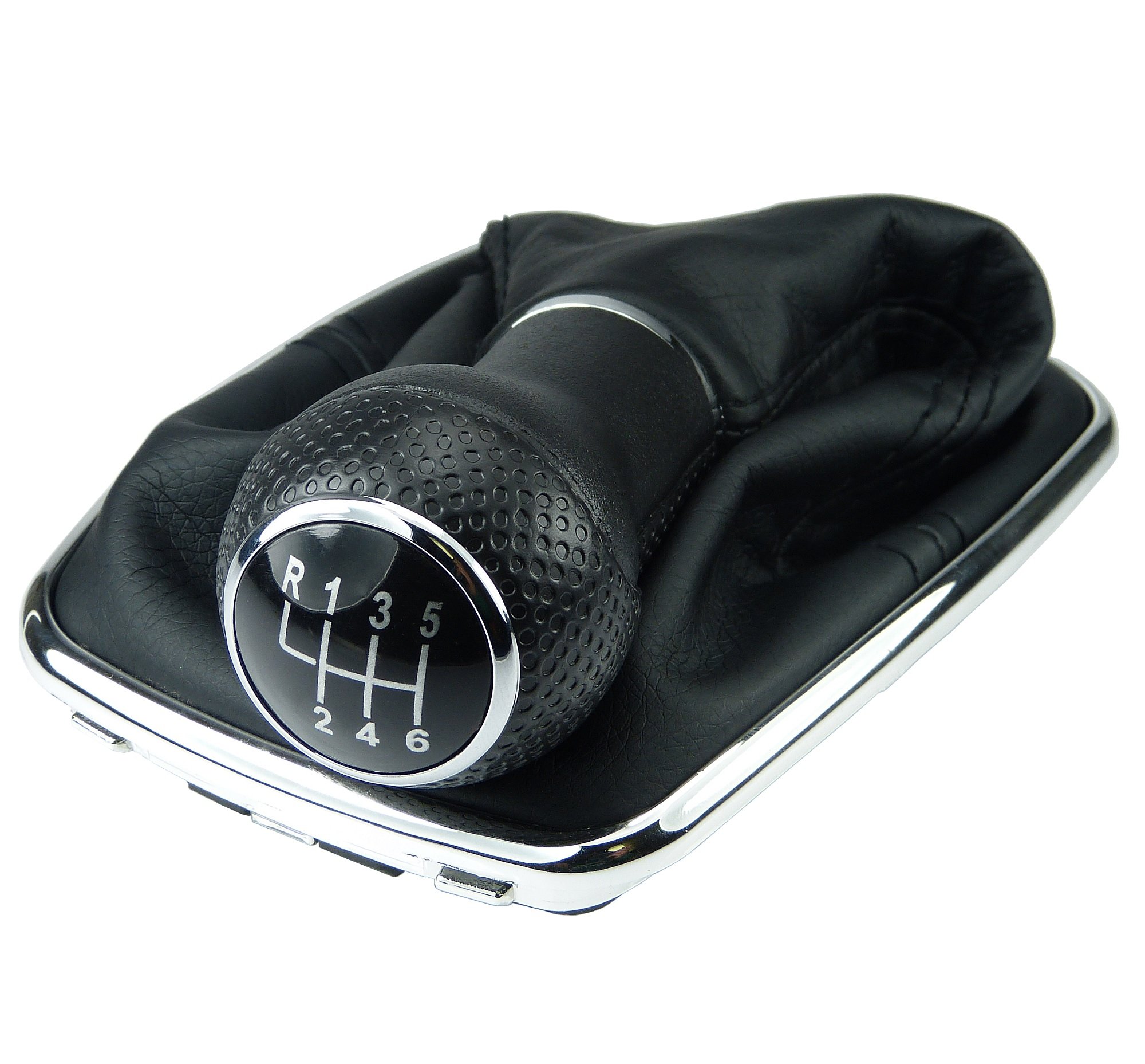 L&P A253-6 Soufflet Levier de Vitesse Pommeau de Vitesse 12mm compatible avec VW Golf 4 IV Boite 6 avec Cadre Plug & Play Pièce