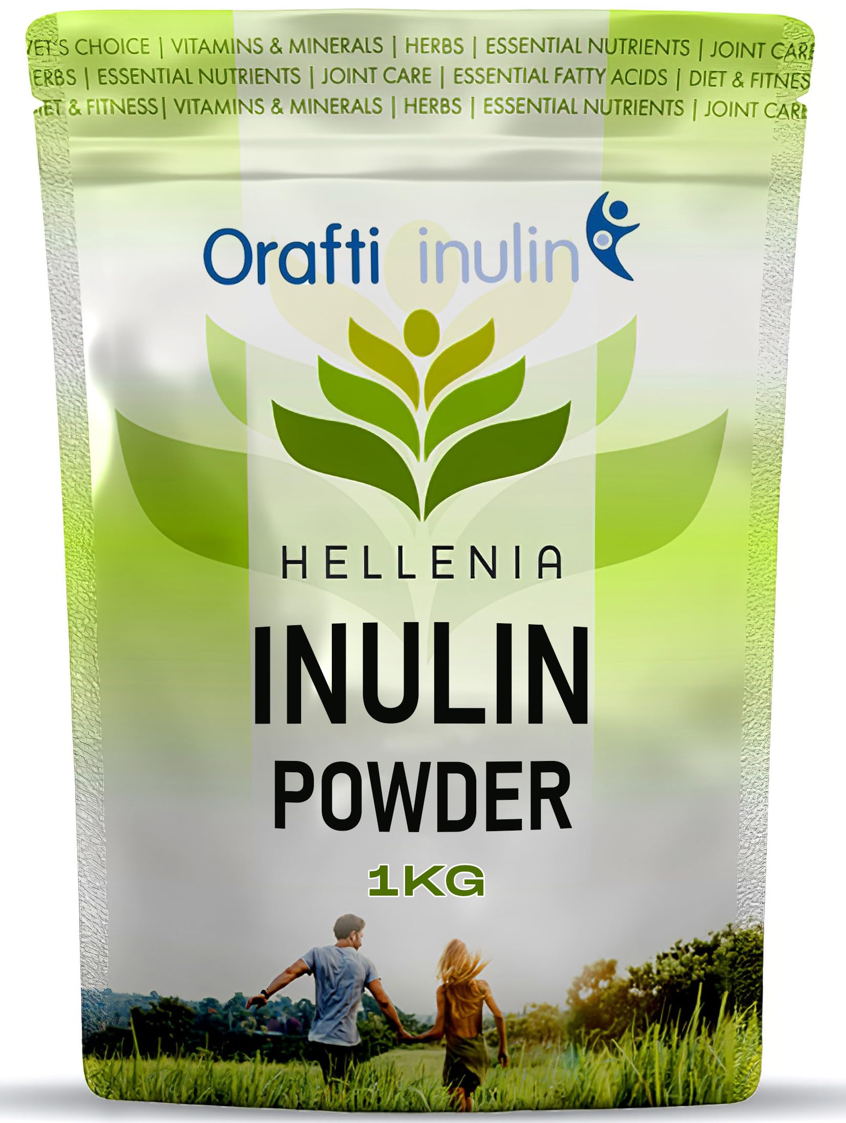 Inulin Powder 1kg by Orafti | Premium Inulin Prebiotic Fibre Powder 1KG Plus FOS | Chicory Root, Highly Soluble | Native Chicory Inulin, Added FOS, Gluten Free, Suitable for Vegans
