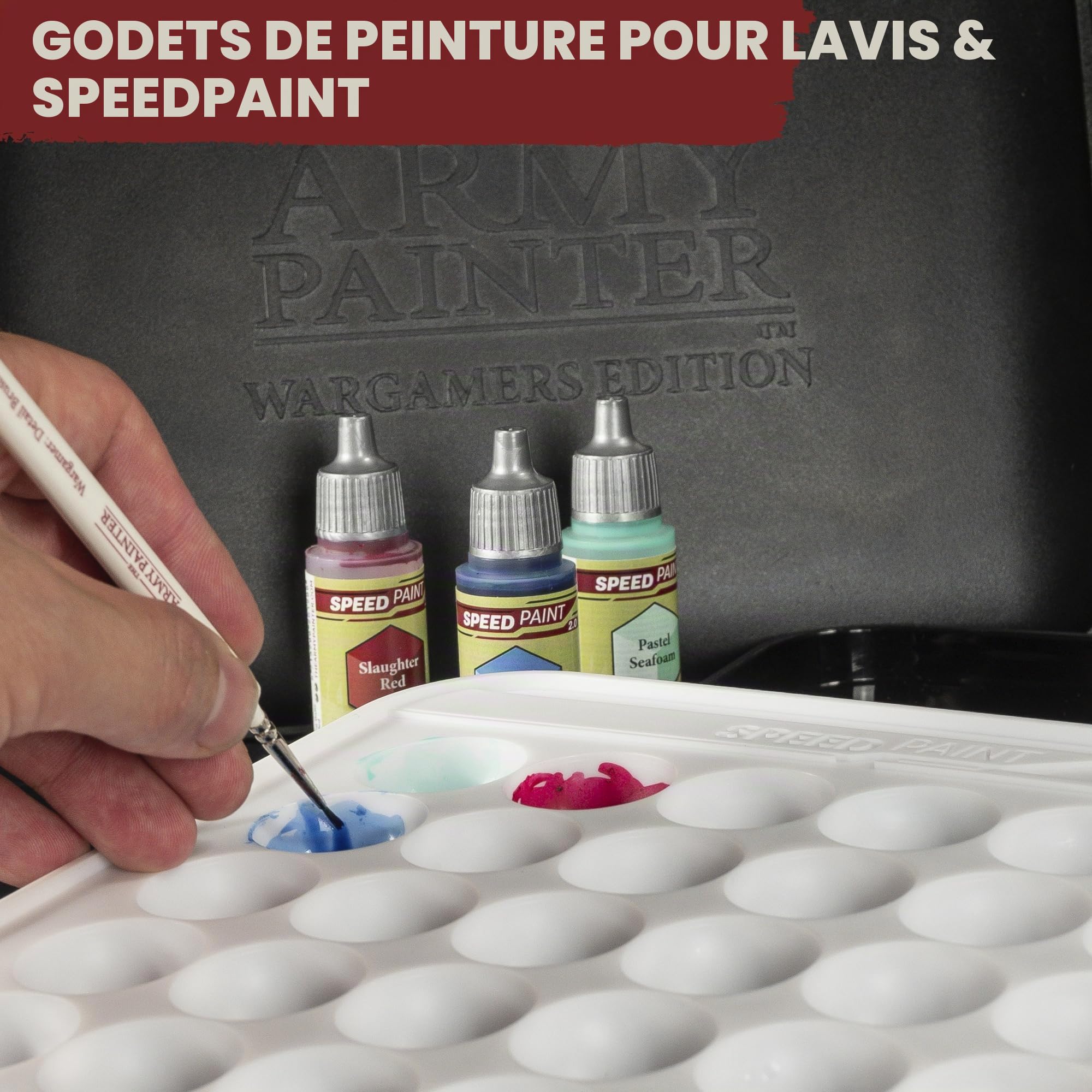 The Army Painter Wargamers Edition Wet Palette XL Bundle, pour Ensemble de Peintures Acryliques Incluant 100 Hydro Sheets et 4 Hydro Foam - Peinture de Miniatures et de Modèles