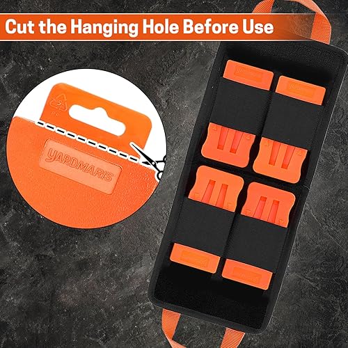 Miniatura 4 de 4 cuñas de tala de árboles, cuñas de motosierra con púas con bolsa, cuñas para cortar árboles de forma segura, tala (4 x 5 naranja)