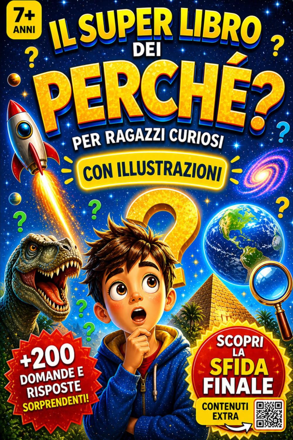 IL SUPER LIBRO DEI PERCHE' PER RAGAZZI CURIOSI: Curiosità, scoperte e misteri su natura, spazio, storia ed emozioni, con illustrazioni, domande che fanno pensare e quiz finale con premio