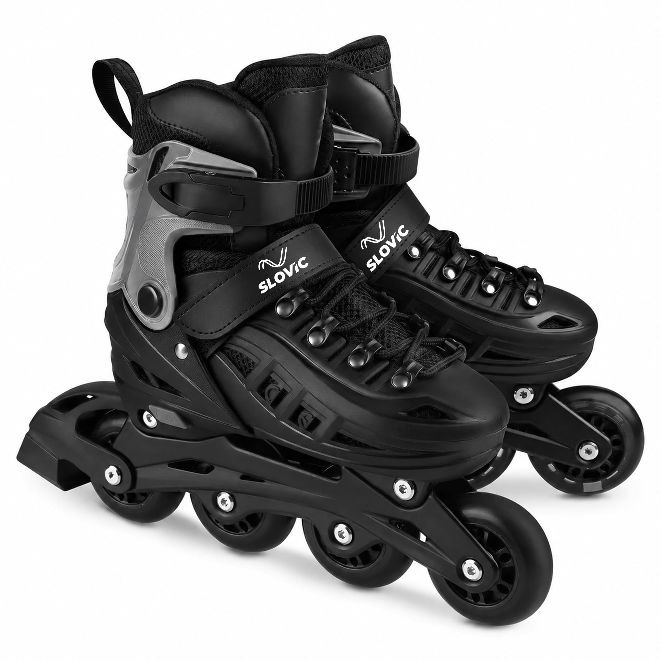 Slovic Skating Shoes for Kids [Medium] | 4 Wheels Roller Skates | Inline Skating Shoes Aluminium Frame with ABEC Ball Bearing & 4 Inch PU Wheels | Ideal for Indoor & Outdoor-image-3