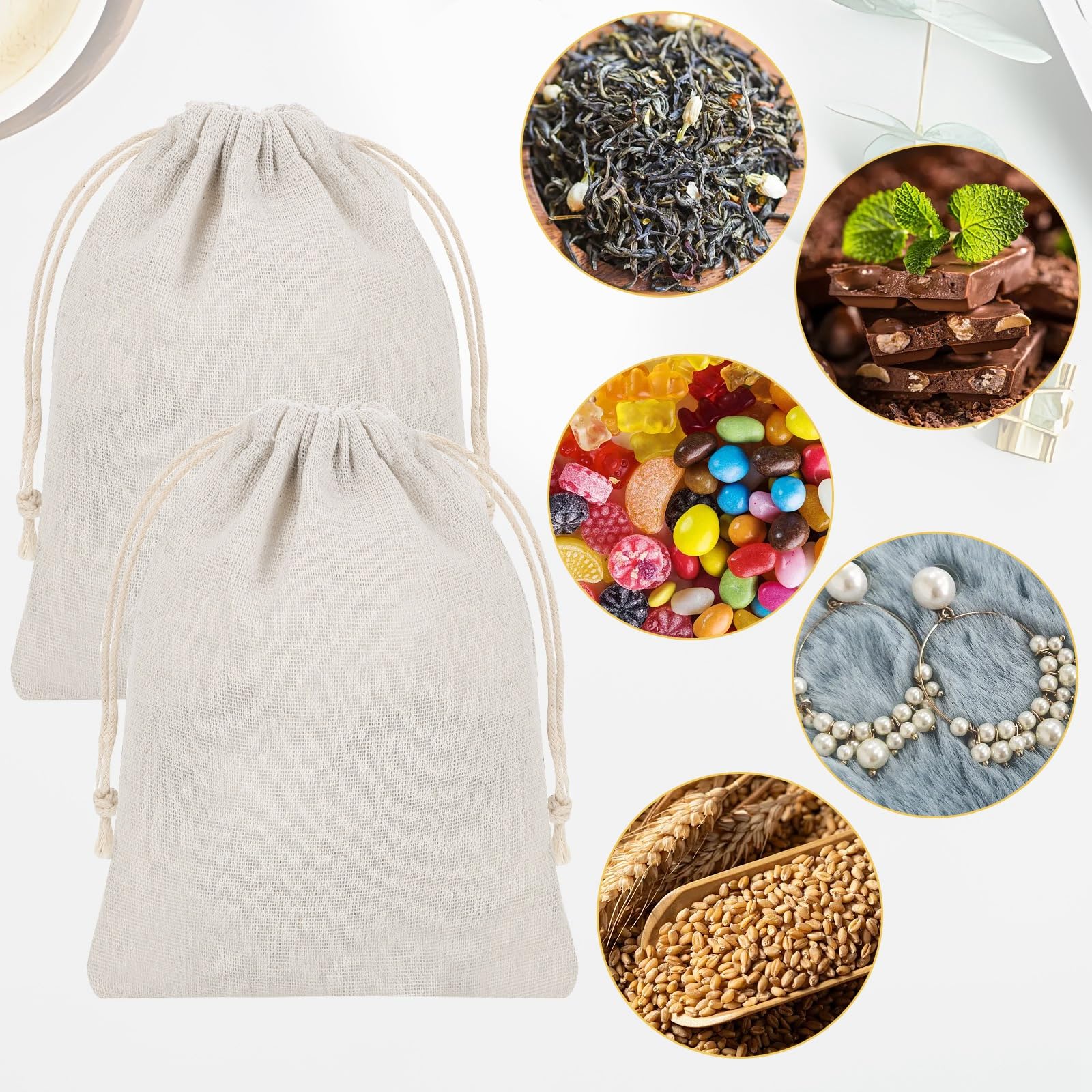 Woric Lot De 12 Sacs En Tissu De 25 X 30 Cm - Petits Sacs En