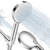 LEIVI High Pressure Shower Head, 4-mode Handheld Showerheads with 70 Inch Stainless Steel Hose, Built-in Power Wash to Clean Tub, Tile & Pets, Anti-clog Nozzles, Adjustable Bracket, Chrome