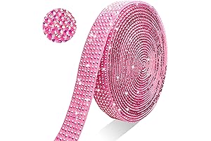 Pink Bling Rhinestone Ribbon for Dazzling Crafts