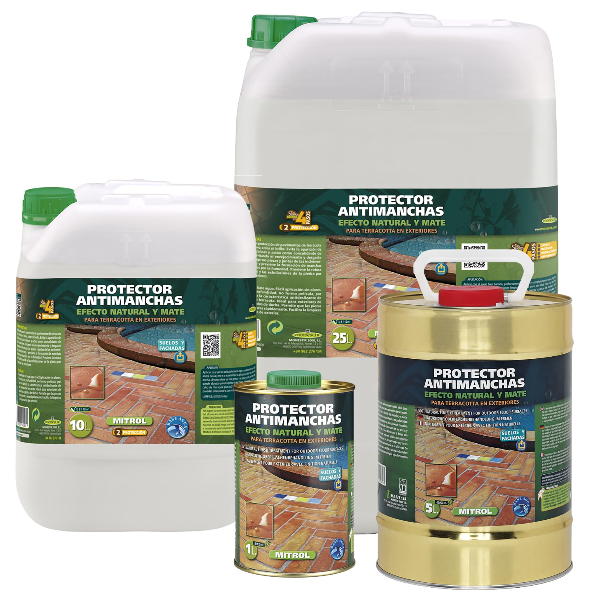 MONESTIR MITROL PROTECTOR ANTIMANCHA EXTERIORES EFECTO MATE 1L MONESTIR