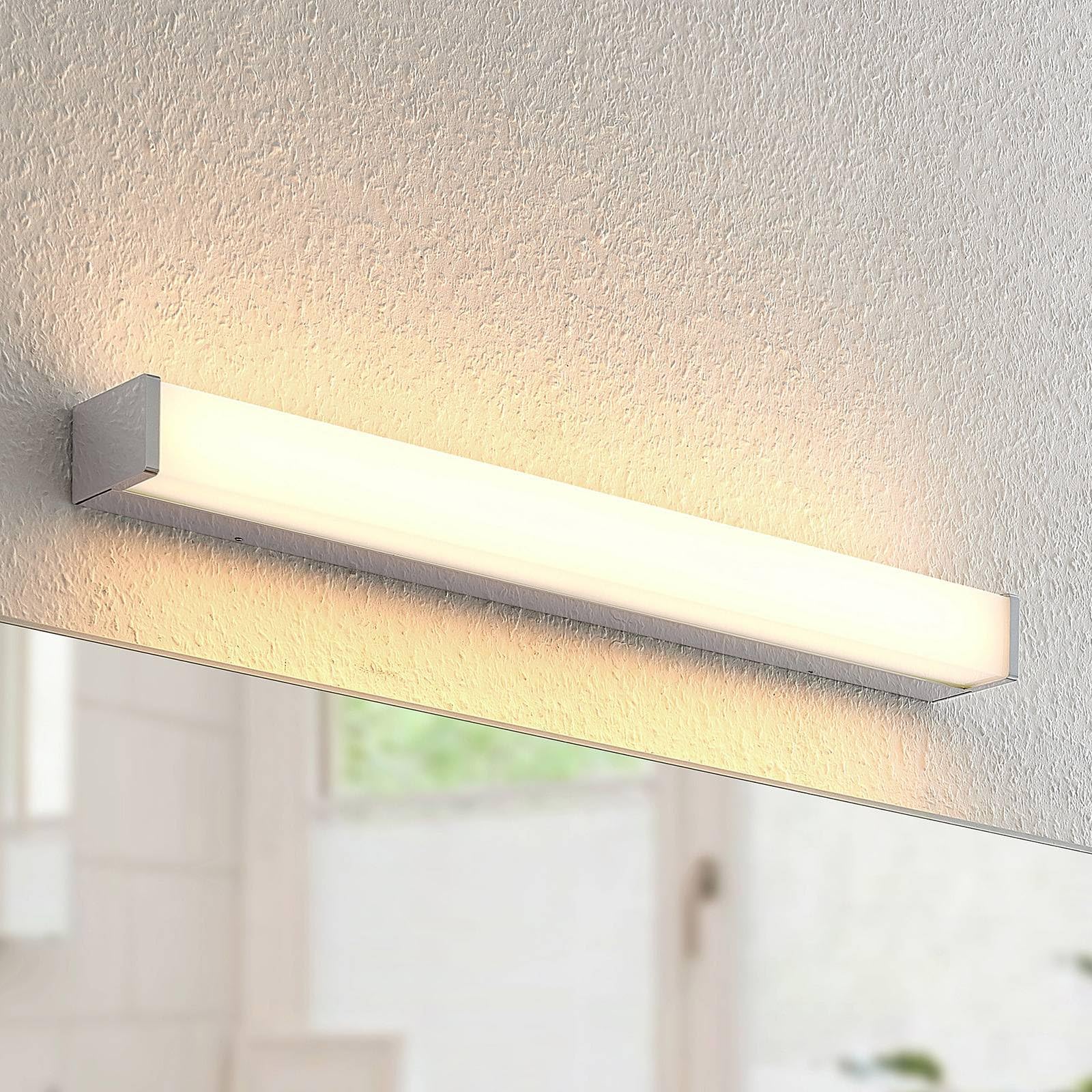 Lindby LED Wandleuchte, Wandlampe Bad Klea (spritzwassergeschützt (Modern) in Chrom aus Aluminium (1 flammig) - Wandleuchten Spiegelleuchte Badezimmer Wandbeleuchtung Badezimmerleuchte
