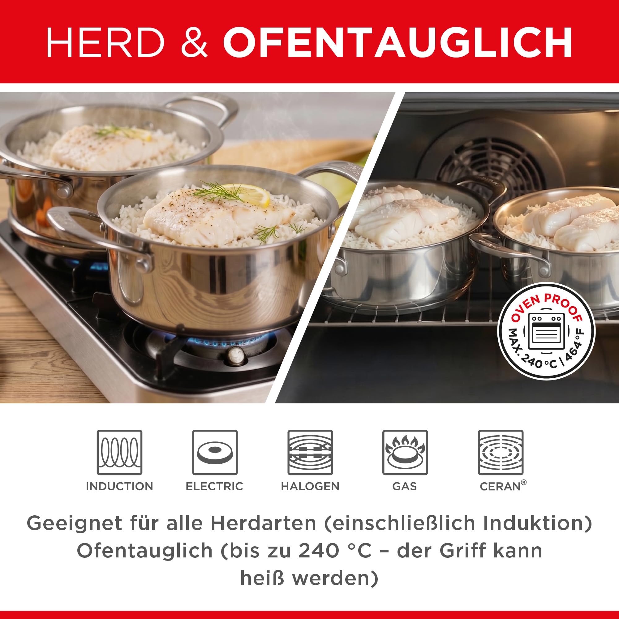 Kuhn Rikon Dampfgarer Edelstahl 3,1 l - 20 cm Kasserolle Induktion