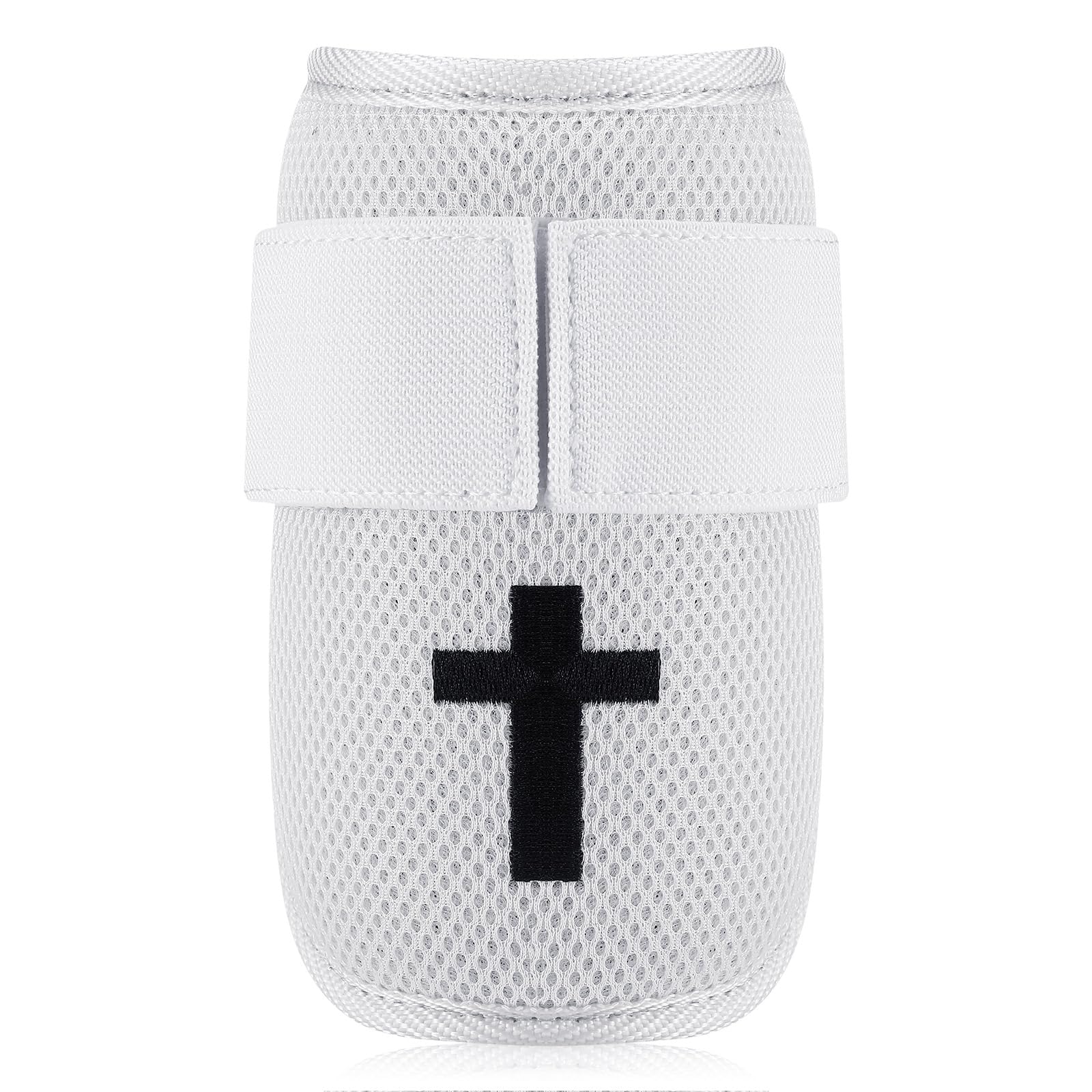 Photo 1 of Soulchen Baseball Elbow Guard Youth Softball Elbow Guard with Cross Pattern and Adjustable Straps for Youth Baseball Softball Sports (White)