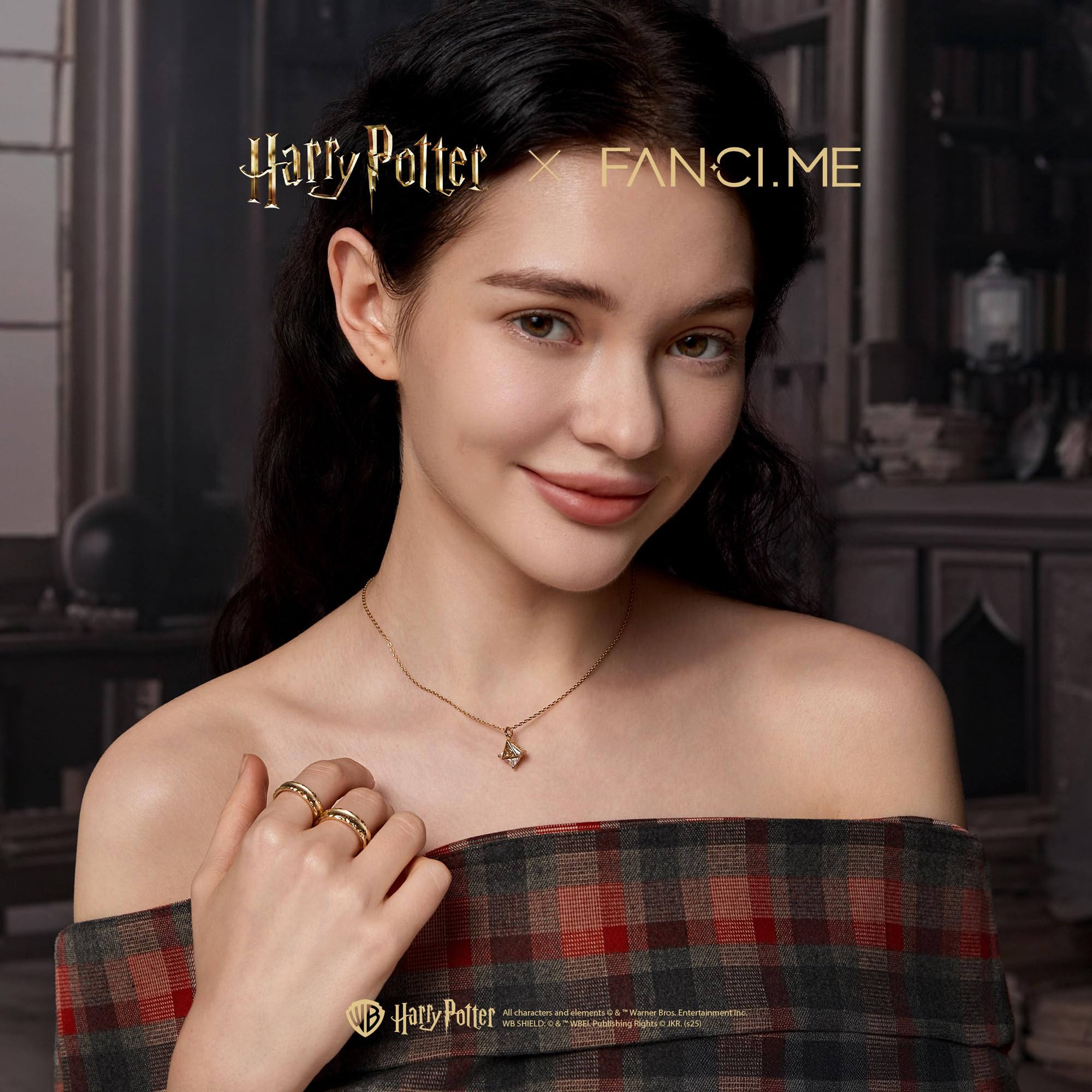FANCIME Harry Potter Collaboration, naszyjnik Insygnia Śmierci, biżuteria, prezent dla kobiet, dziewcząt