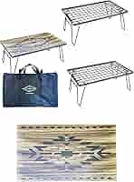 フィールドラック3個セット オルテガ柄 天板付き 収納ケース付き キャンプ(D) Amazon.co.jp: HIBARI フィールドラック キャンピングラック 3個