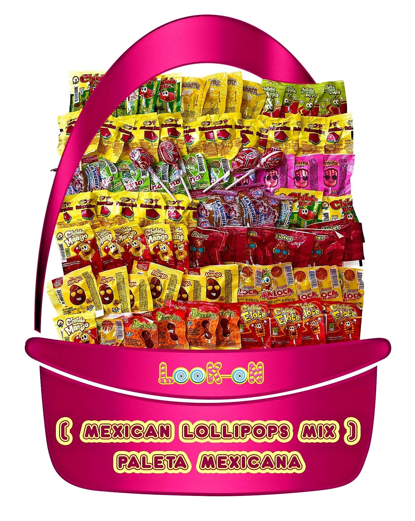 Buy Mexican Candy Lollipops Mix Assortment (60 Count), Variety Pack of