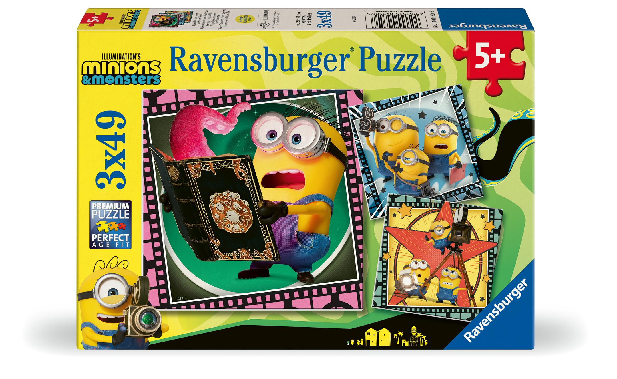 Ravensburger Minions and Monsters Movie 3-Pack Puzzle Set 3x49 Piece Jigsaw Puzzles for Kids Ages 5+ Fun Movie Character Puzzle Collection