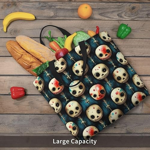 Miniatura 4 de MZERSE Bolsa de compras de gran capacidad para mujer, bolso de hombro vintage, estético, viajes, trabajo, picnic