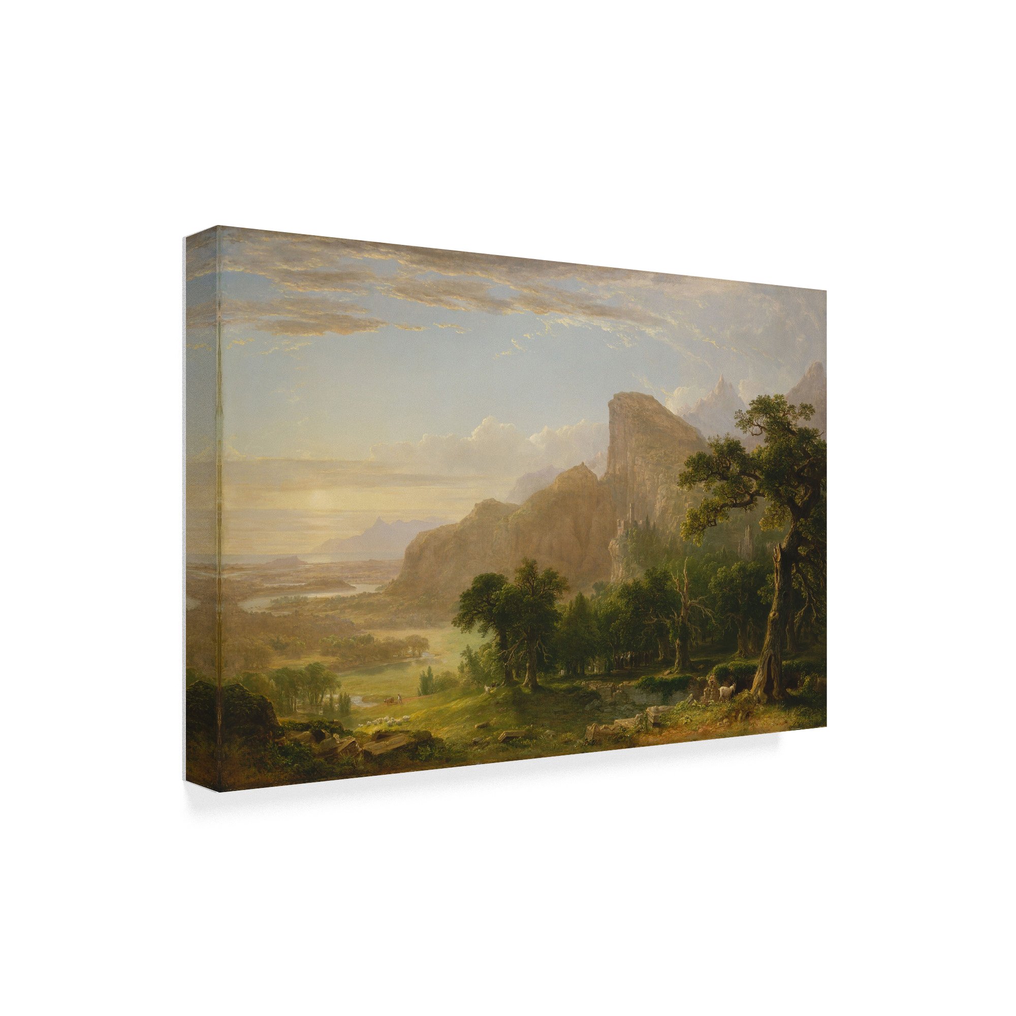 Tableau Mural Asher Brown Durand - Paysage "Scène De Thanatopsis" - Prêt à Accrocher