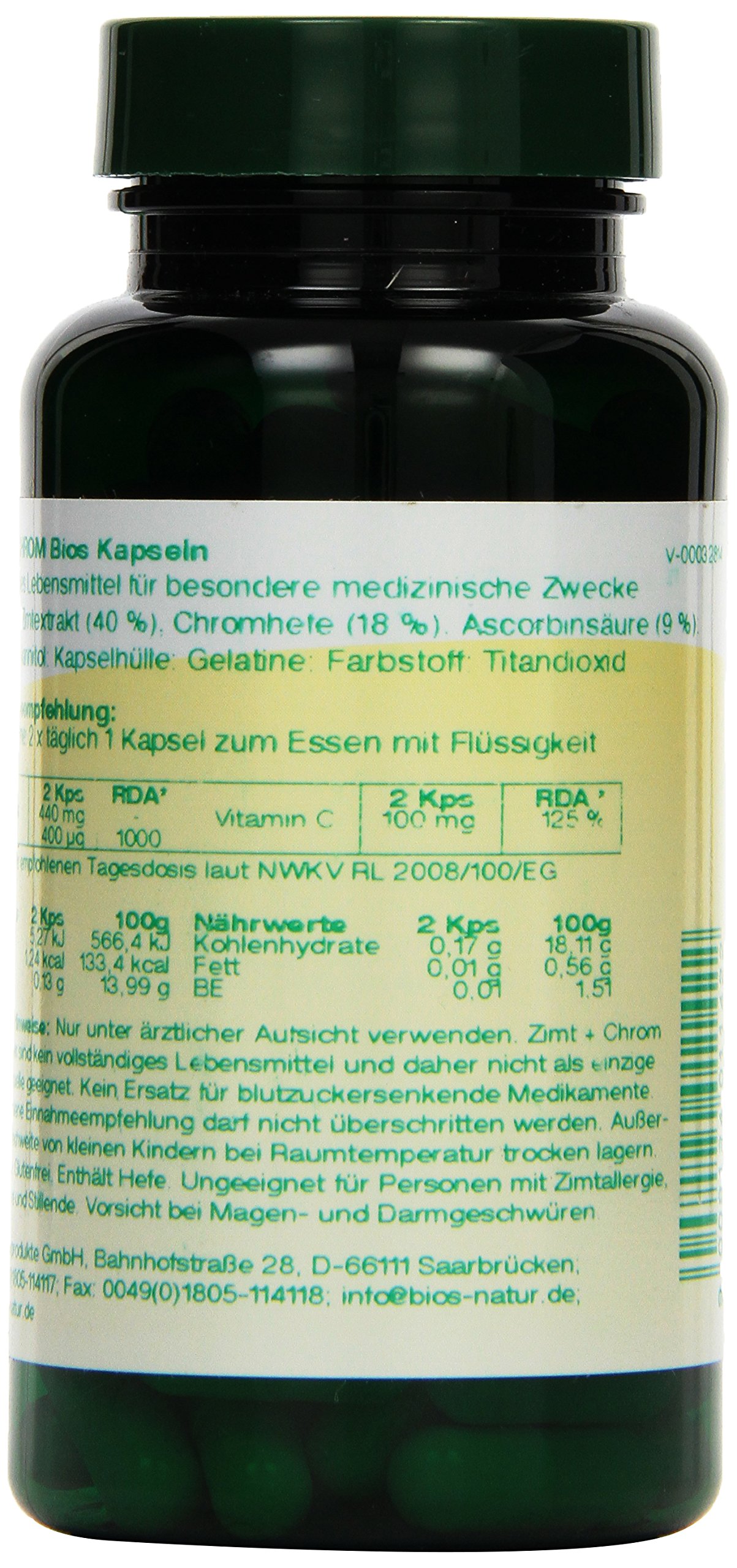 Bios Zimt und Chrom, 100 Kapseln, 1er Pack (1 x 53 g)