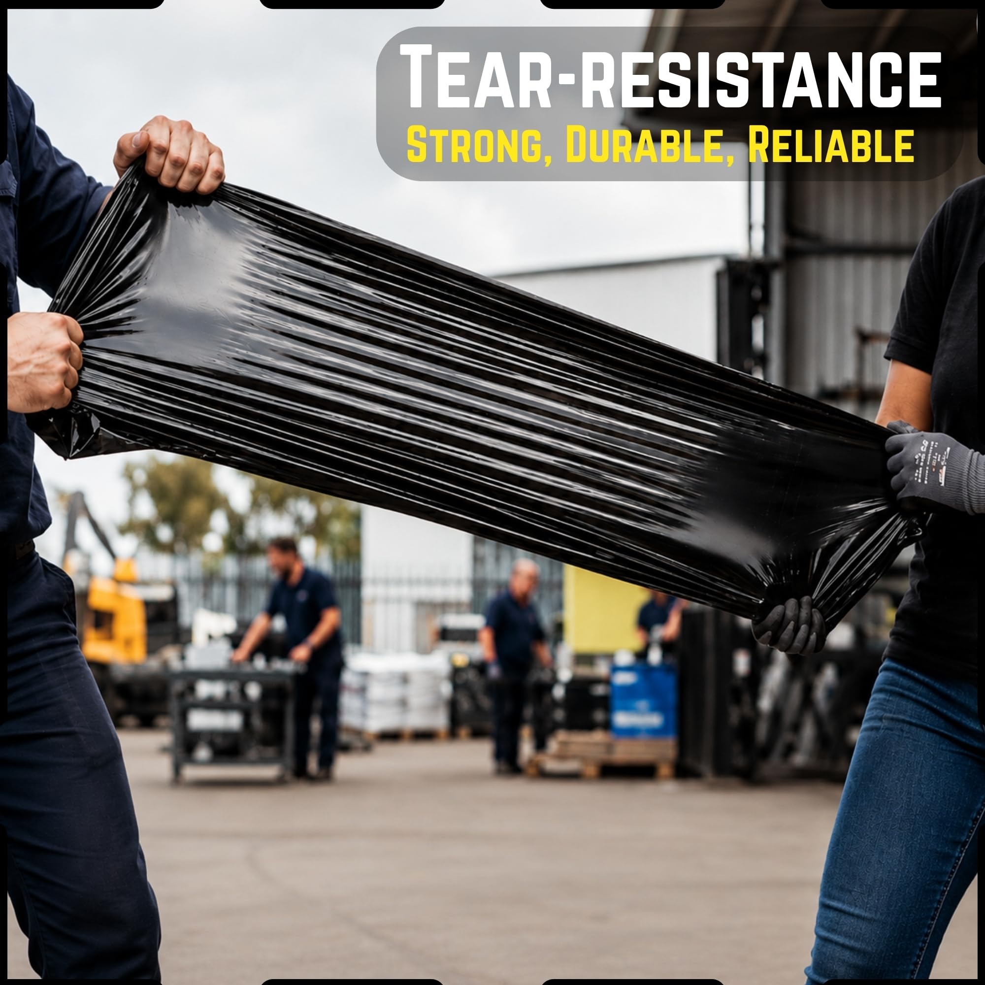 Bâche en plastique noir 3 m x 10 m très résistante, 2750 g d'épaisseur, bâche de protection contre la poussière pour l'extérieur, grande construction, jardinage, protection contre les gravats