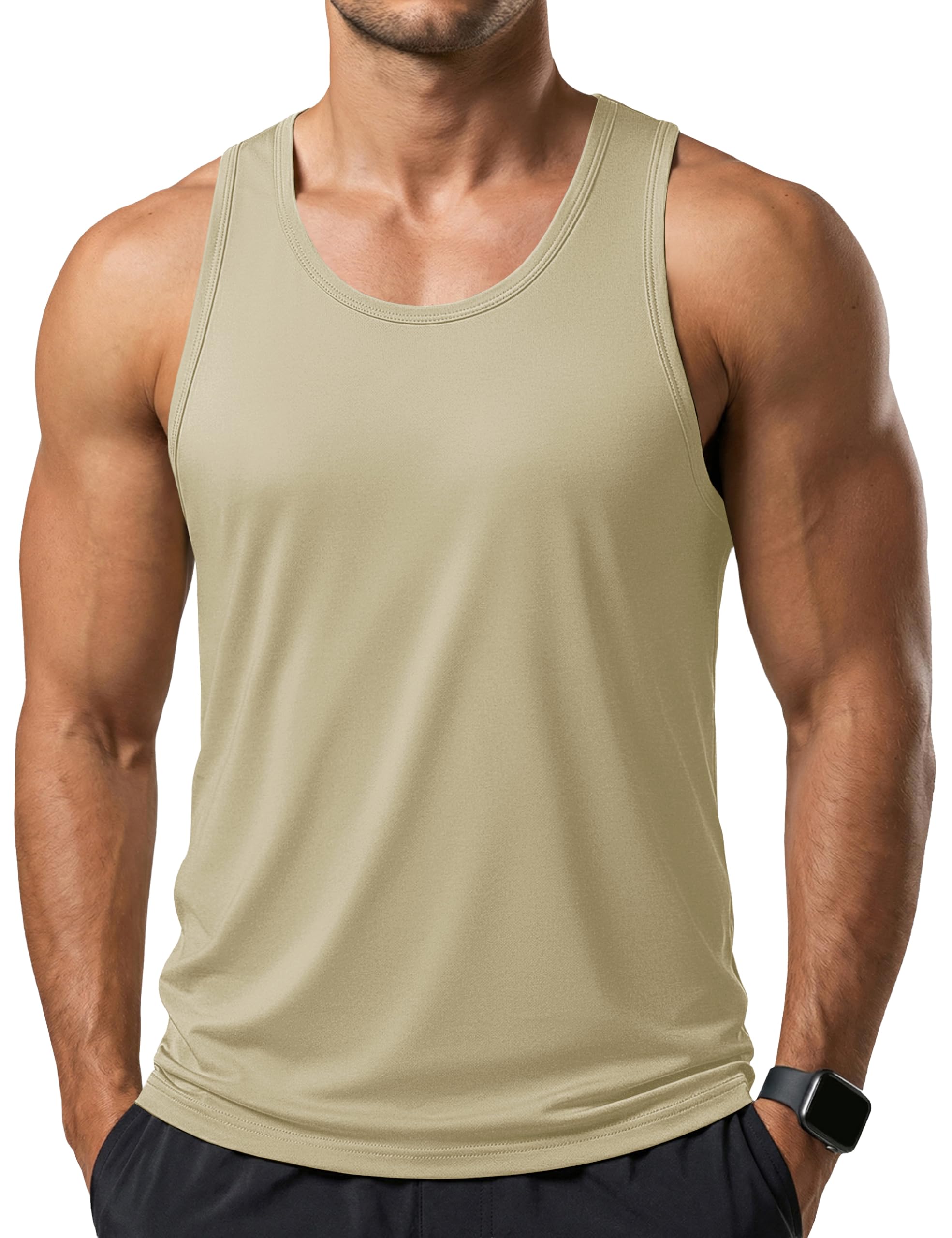 KEFITEVD Tank Top Herren Baumwolle Muskelshirts Gym Tanktop Sommer Outdoor | Weiche Baumwolle, Atmungsaktiv, Saugfähig, Leicht, Elastisch, Langlebig, Ärmellos, Locker, Viel Bewegungsfreiheit