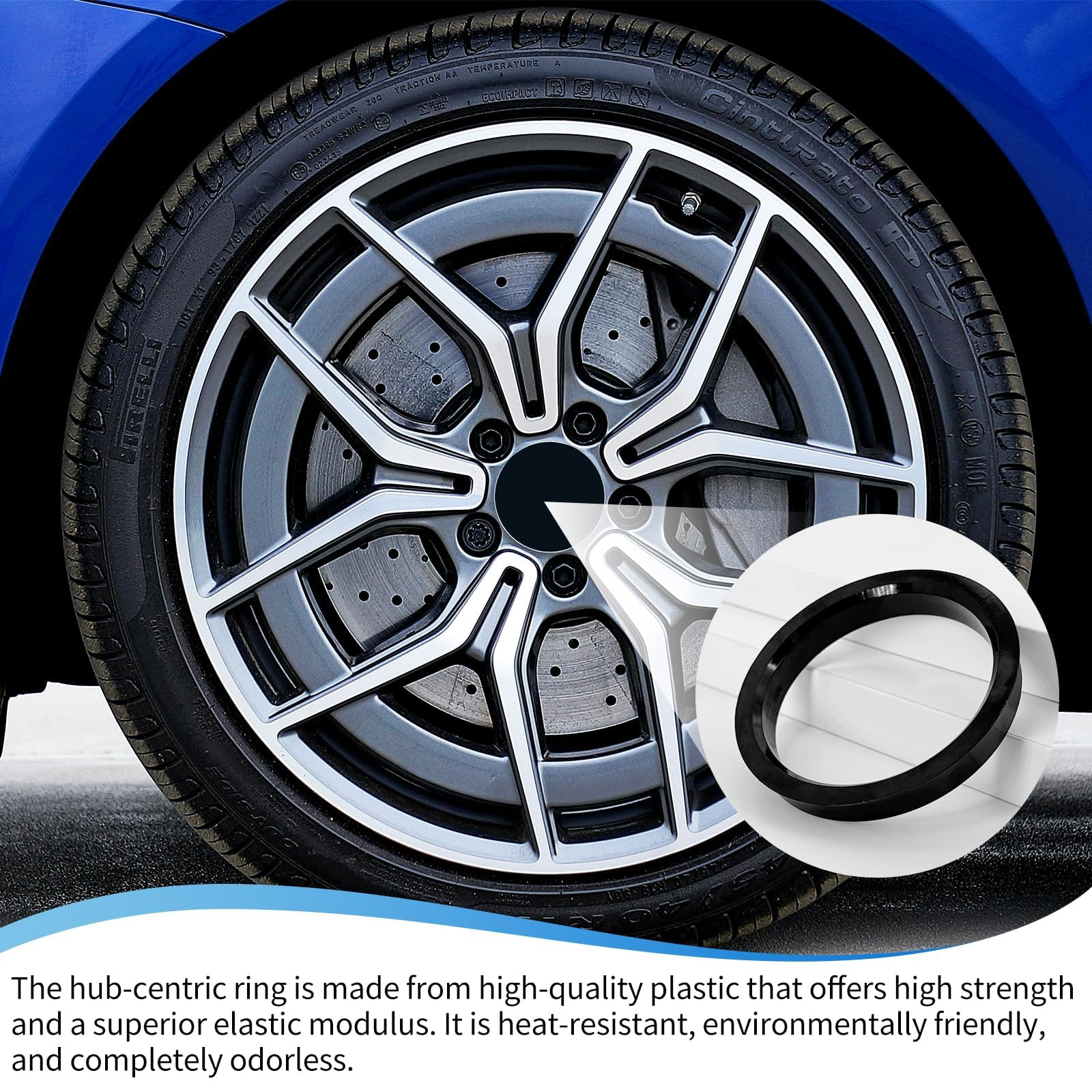 4x Zentrierringe 66,6 auf 57,1/66.6mm - 57.1mm passend für Borbet, DBV, Proline Wheels, Keskin, MAM