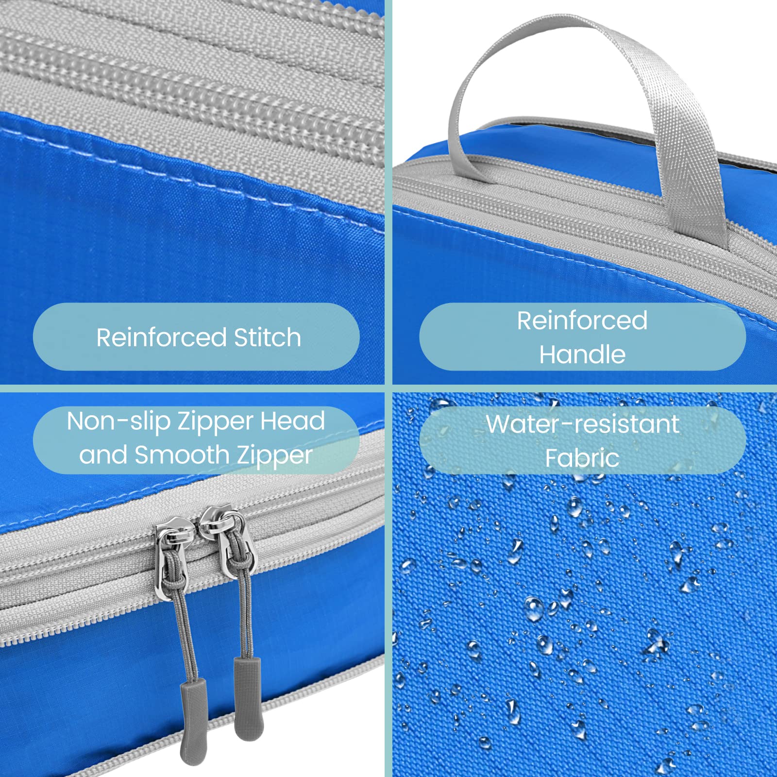 Cambond Cubos de embalaje de compresión para viajes, bolsas de viaje ligeras y expandibles, organizadores de equipaje, cubos de compresión esenciales de viaje para ahorrar espacio para organizar
