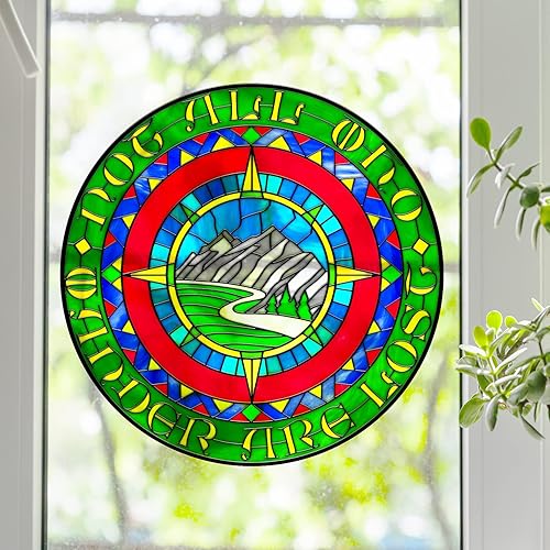 LOTR Not All Who Wander - Lámina redonda para vidrieras (24)