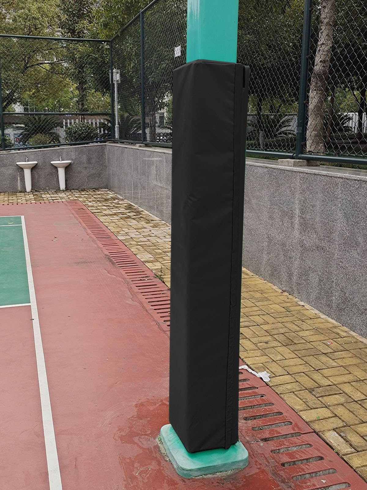 VUIKLCty Durable Design Of Basketball Hoop Post Sleeves For Outdoor Sports Equipment(180cm,18 * 18cm)