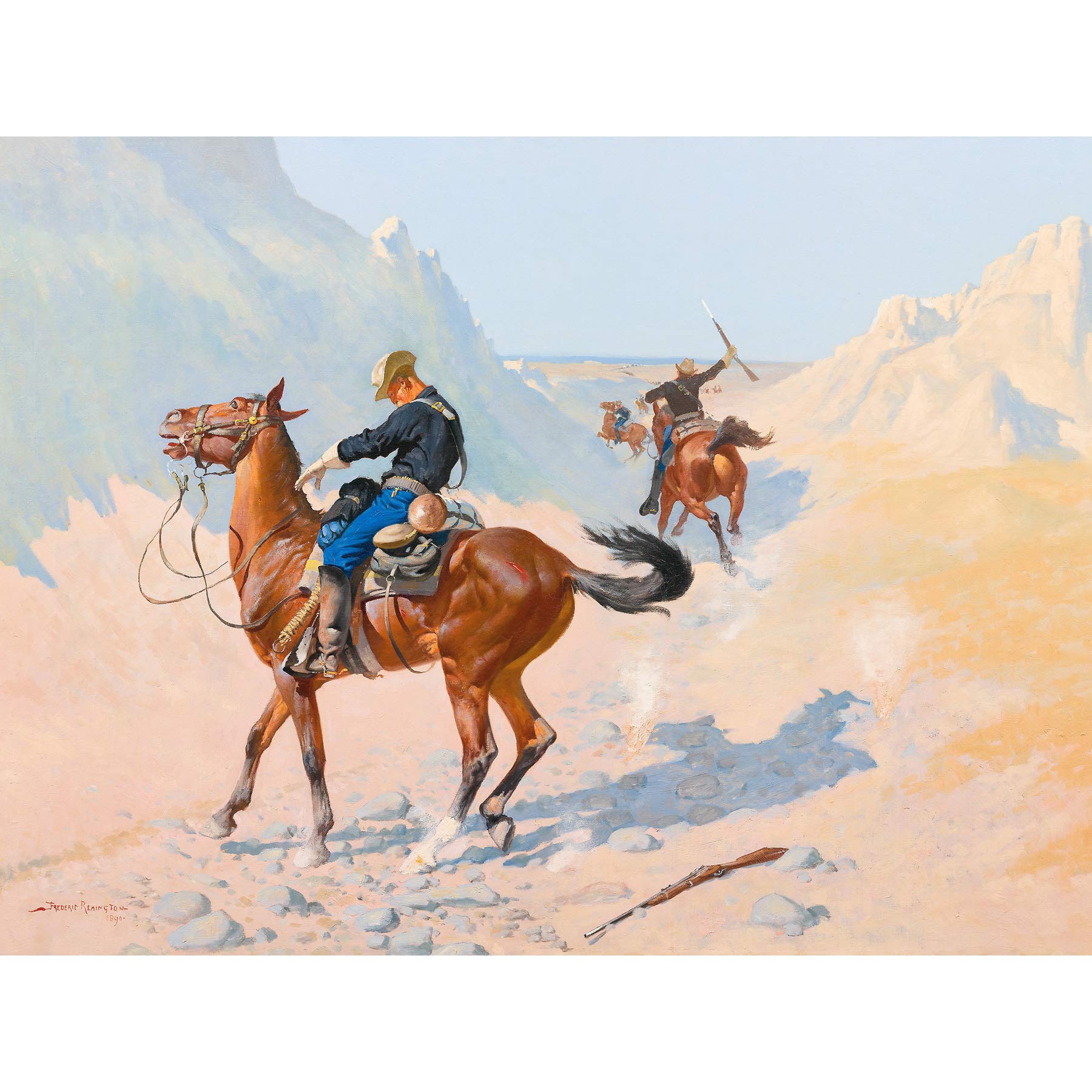 Remington Advance Guard Military Sacrifice Ambush Cavalry Painting Large Print Poster Wall Art Decor Picture