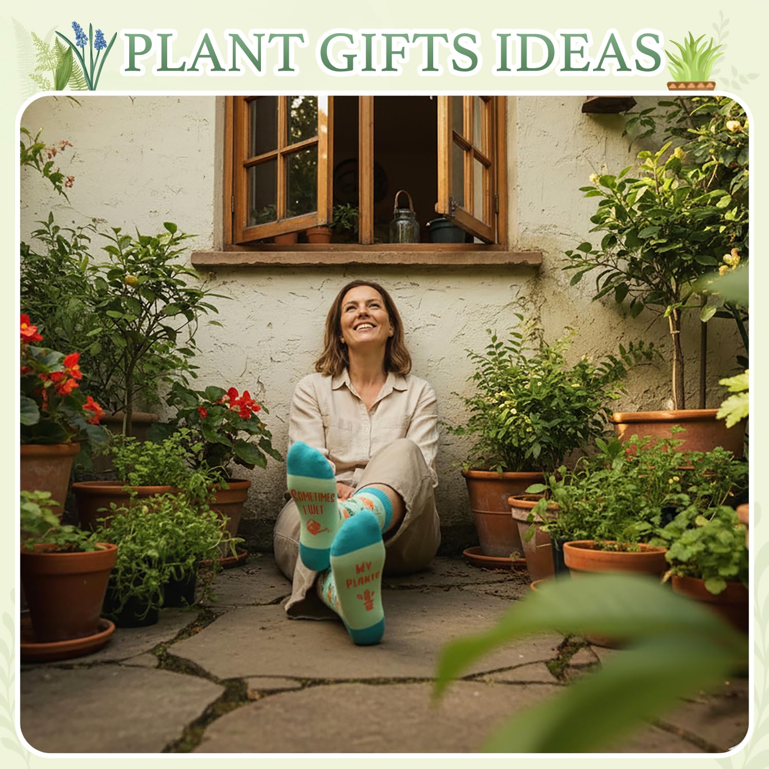 Plant Gifts for Women Men - Gardening Plant Socks for Nature Lovers