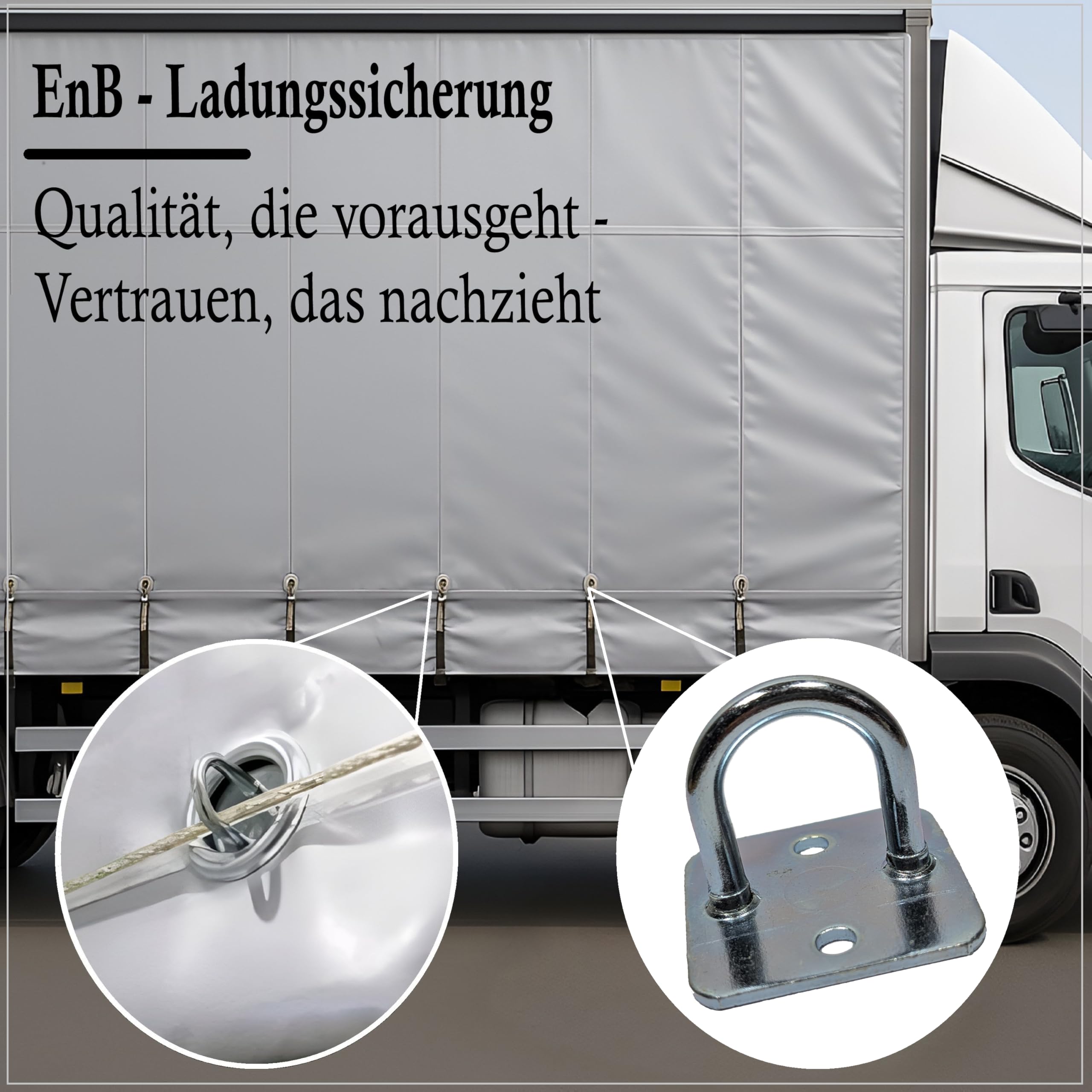 EnB Bügelkrampe 26x21 mm – 20 Stück verzinkte Planenhaken Made in Germany – rostfrei & extrem widerstandsfähig – Anhängerzubehör für Trailer, Pritsche & Boot – langlebig & bruchsicher