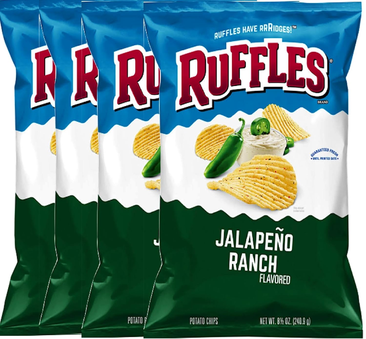 Buy Ruffles Potato Chips Classic Hot Wings Flavored & Ruffles Jalapeno