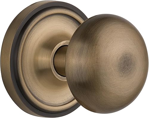 Miniatura 7 de Nostalgic Warehouse Roseta clásica con pomo de puerta de Nueva York, maniquí individual, latón sin lacar