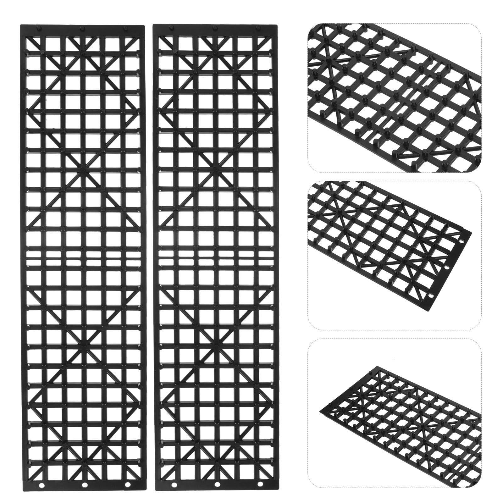 Cabilock Planche de Traction pour Voitures 2 Pièces Anti-dérapante en Plastique Pliable, Tapis de Récupération Pneus pour Boue et Sable, Accessoire Sécurité Automobile