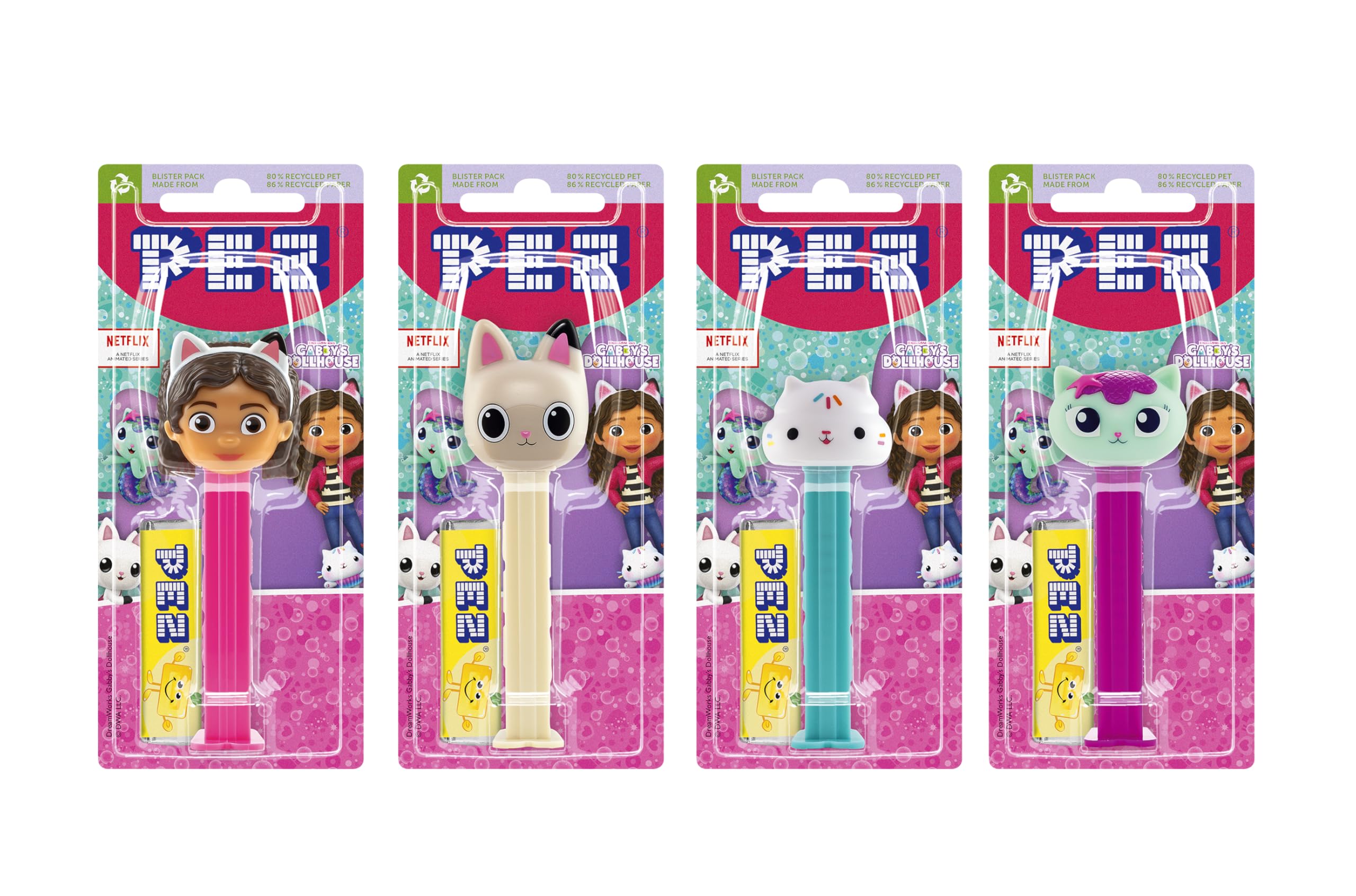PEZ - PEZ Boîte Présentoir de 12 Blisters (1 distributeur + 1 recharge de bonbons) GABBY DOLL'HOUSE