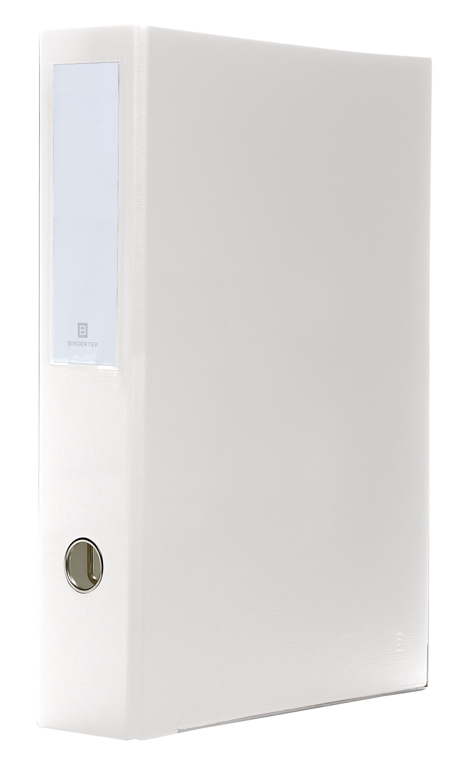 Bindertek 3-Ring Premium Legal Binder for 8.5" x 14" Paper - White, 3" Spine Width, 525 Sheet Capacity, 2" D-Rings, Linen-Textured Covers, Steel