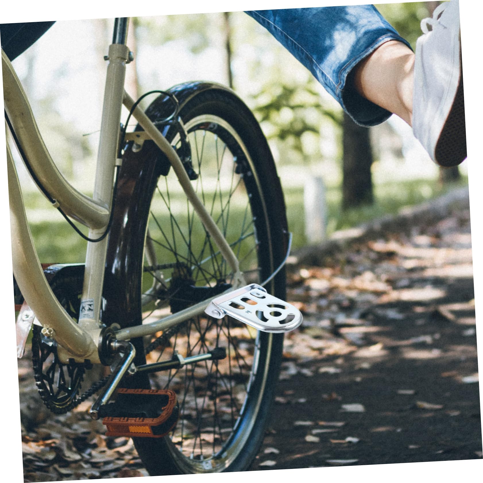 ABOOFAN 2 Pairs Foldable Bike Rear Foot Peg Rest Durable Metal Footrests for Comfortable Cycling Easy Installation for Mountain and Road Bikes for Backseat Comfort