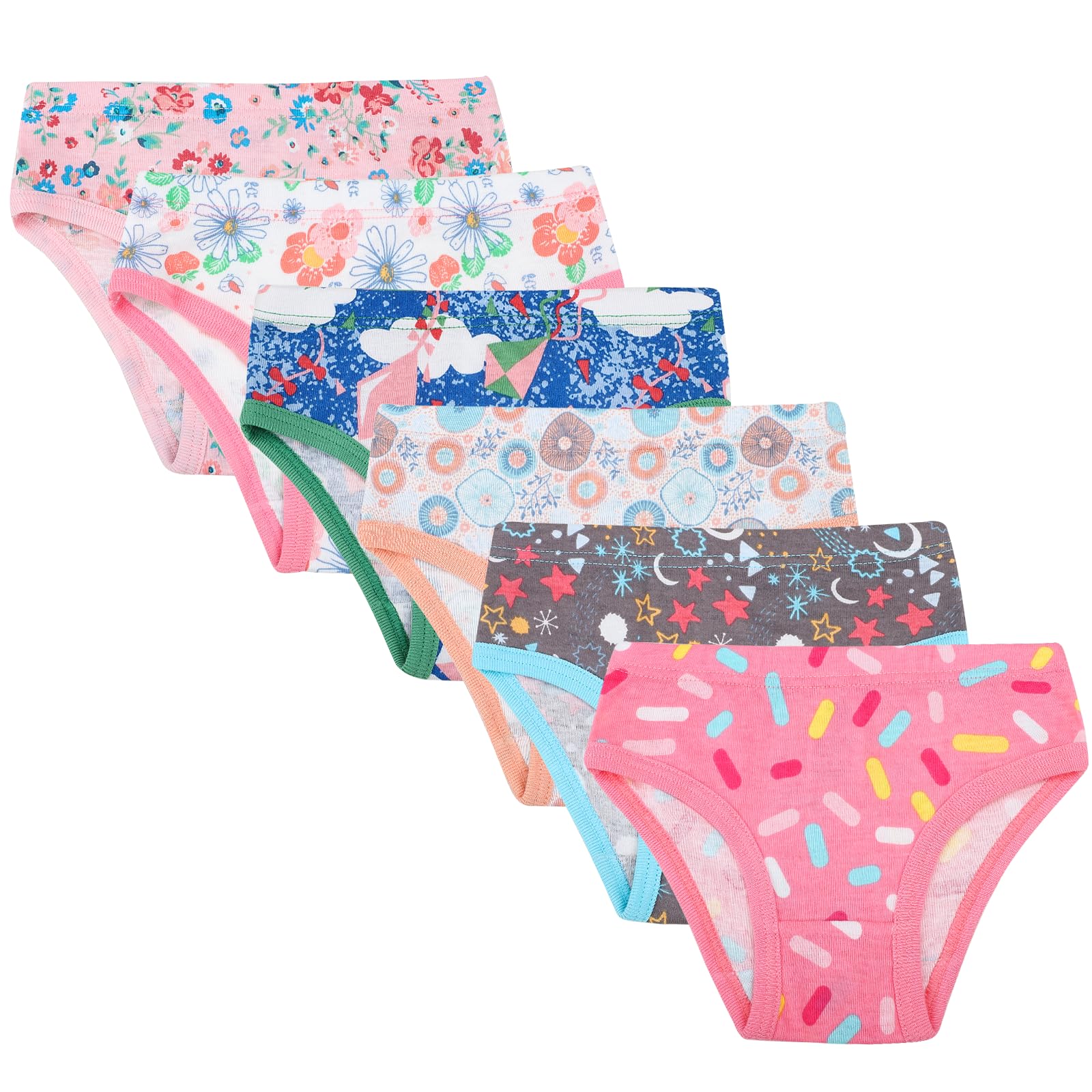MooMoo Baby Girls Underwear Cotton Brief Kids Panties Toddler Soft Undies Multipacks 3-11T