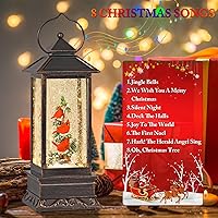 Vista 20 de Linterna musical de globo de nieve de Navidad, linterna giratoria brillante de 12 pulgadas con temporizador de 6 horas, alimentado por USB