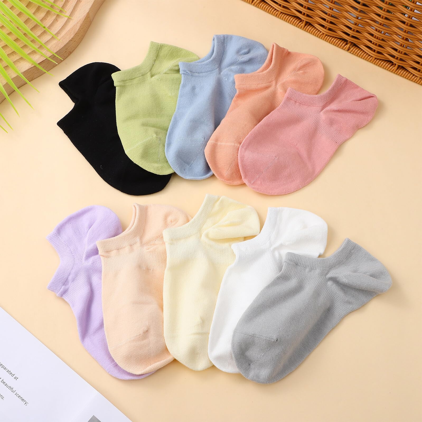Beaupretty 12paires Chaussettes Basses Pour Femmes Respirantes Et Anti-transpirantes Pour Course Sport Lot De Confortables Et Discrètes