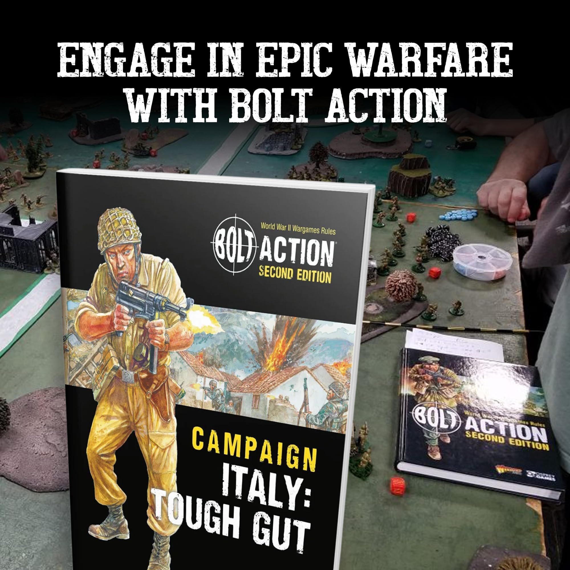 Wargames Delivered Bolt Action Campaign: Tough Gut Book- Immergiti nel grintoso realismo della seconda guerra mondiale con un impegnativo libro della campagna Impegnati in feroci battaglie, comanda le
