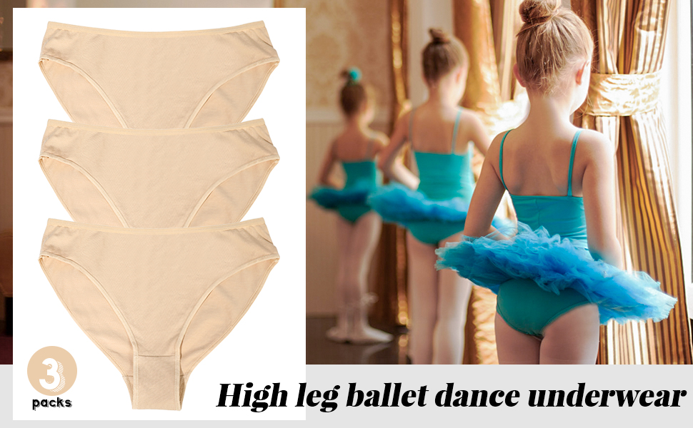 Bragas Ballet Sin Costuras Bragas Ballet Sanstrong - 3 Pack, Sin Costuras, Corte Alto Ropa Interior Baile Corte Alto