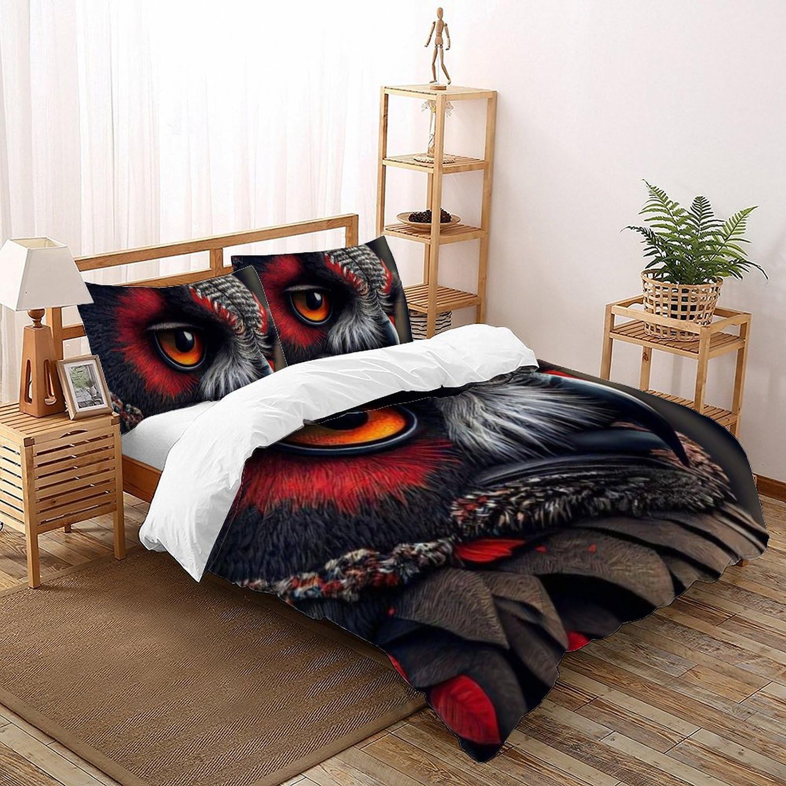 Housse de couette 260x220 cm animaux 3D en microfibre