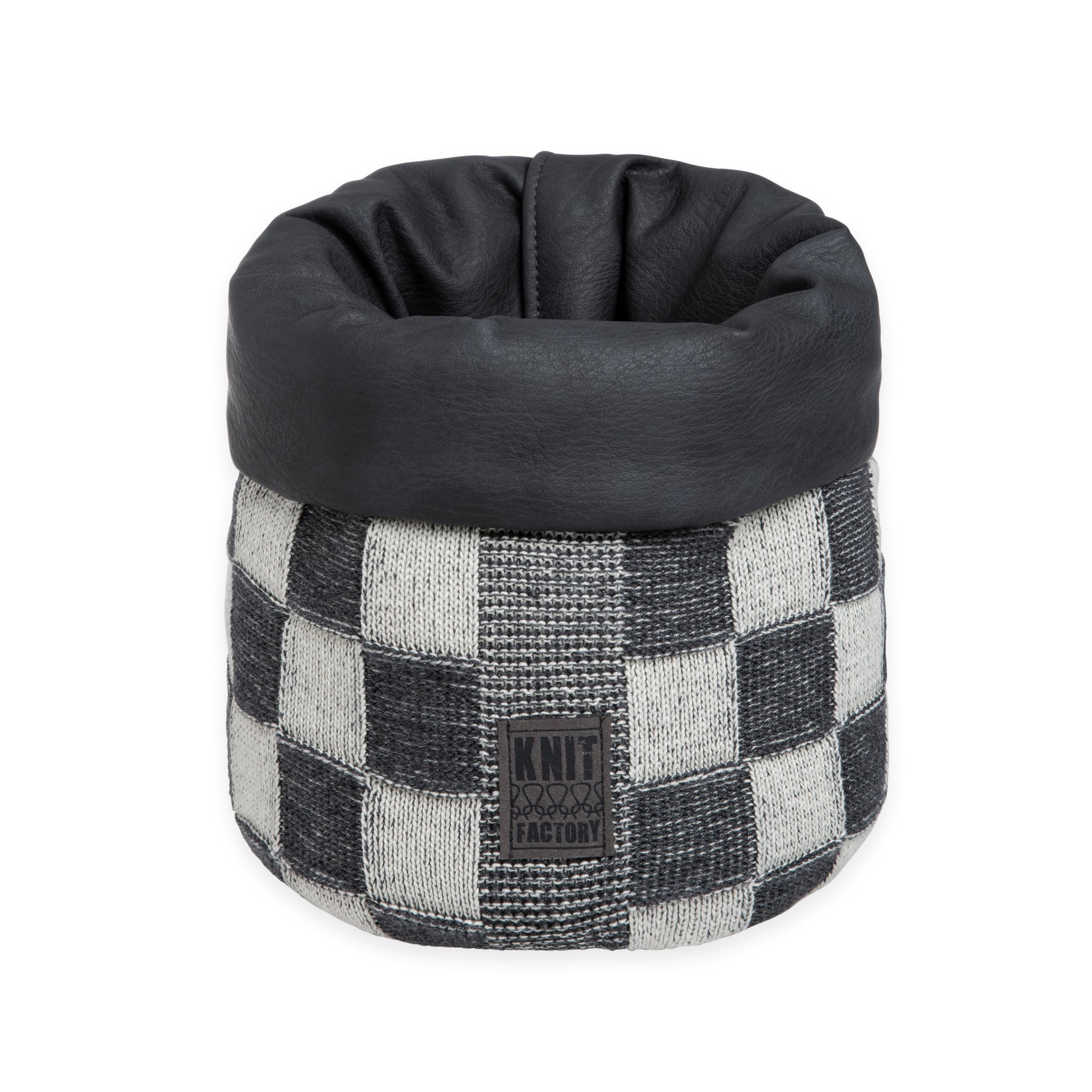 Knit Factory - Cesta Block - Ecru/Antracita - 25 cm
